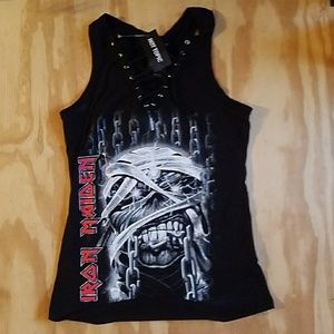 🚫SOLD🚫 Iron maiden laced grommet top